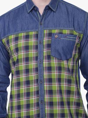 Men's casual denim shirt | cheks shirt for men 4