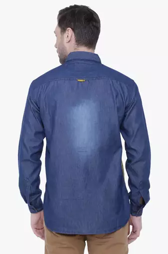 Kuons avenue men's casual denim shirt | cheks shirt for men