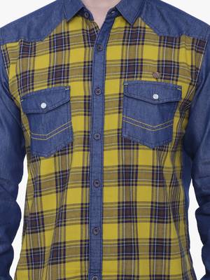 Kuons avenue men's casual denim shirt | cheks shirt for men 4