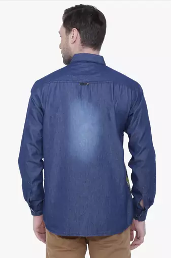 Kuons avenue men's casual denim shirt | cheks shirt for men