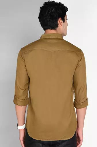 Men's cotton twill casual shirt | double pocket shirt