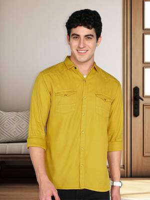 Men's cotton twill casual shirt | double pocket shirt 1