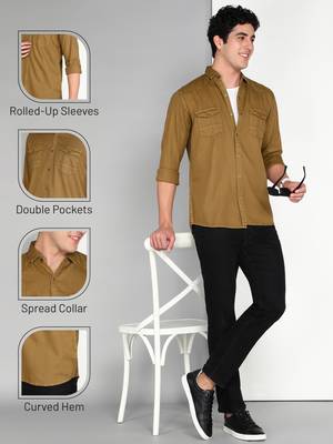 Men's cotton twill casual shirt | double pocket shirt 5