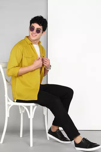 Men's cotton twill casual shirt | double pocket shirt