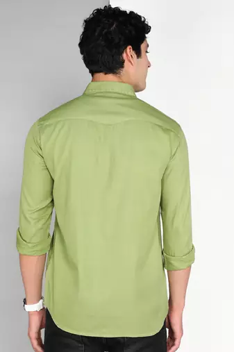 Men's cotton twill casual shirt | double pocket shirt
