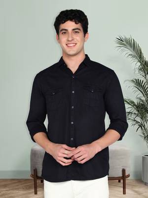 Men's cotton twill casual shirt | double pocket shirt 1