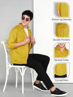 Men's cotton twill casual shirt | double pocket shirt 5