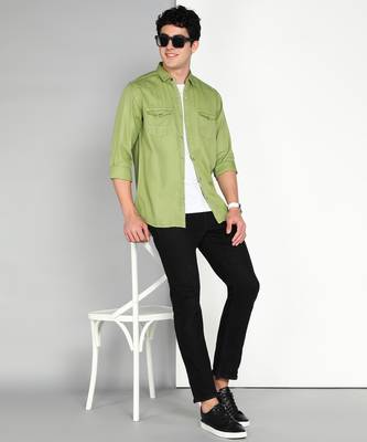 Men's cotton twill casual shirt | double pocket shirt 3