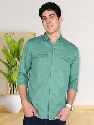 Men's cotton twill casual shirt | double pocket shirt 1
