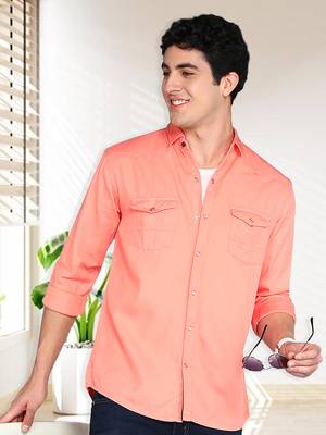 Men's cotton twill casual shirt | double pocket shirt 1