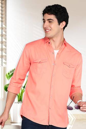 Men's cotton twill casual shirt | double pocket shirt