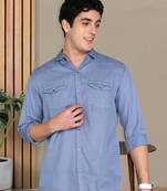 Men's cotton twill casual shirt | double pocket shirt