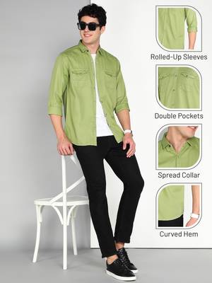 Men's cotton twill casual shirt | double pocket shirt 5