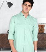 Men's cotton twill casual shirt | double pocket shirt