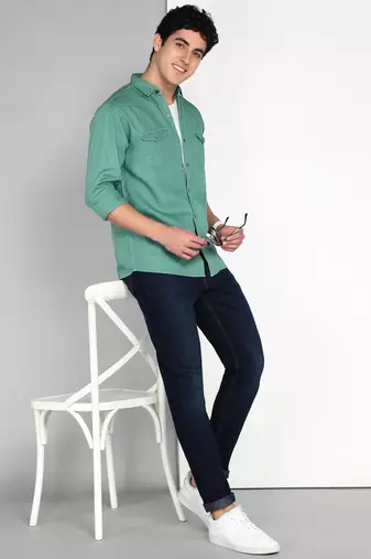 Men's cotton twill casual shirt | double pocket shirt