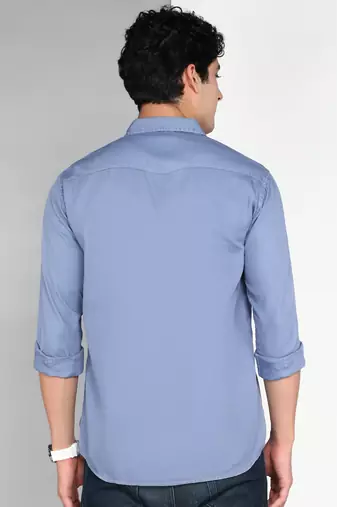 Men's cotton twill casual shirt | double pocket shirt