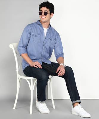 Men's cotton twill casual shirt | double pocket shirt 3