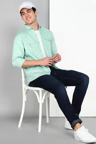 Men's cotton twill casual shirt | double pocket shirt