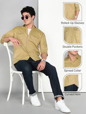 Men's cotton twill casual shirt | double pocket shirt 5
