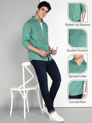 Men's cotton twill casual shirt | double pocket shirt 5
