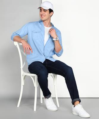 Men's cotton twill casual shirt | double pocket shirt 3