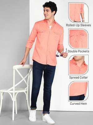 Men's cotton twill casual shirt | double pocket shirt 5