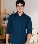Men's cotton twill casual shirt | double pocket shirt