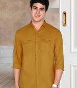 Men's cotton twill casual shirt | double pocket shirt