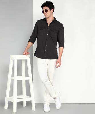 Men's cotton twill casual shirt | double pocket shirt 3