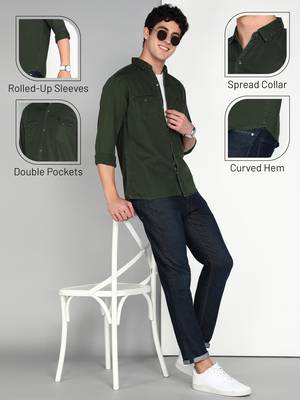 Men's cotton twill casual shirt | double pocket shirt 5