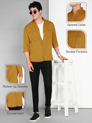 Men's cotton twill casual shirt | double pocket shirt 5