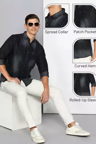 Kuons avenue men's denim casual shirt | denim shirt for men
