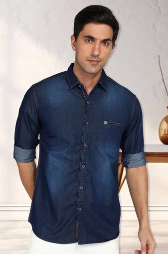 Kuons avenue men's denim casual shirt | denim shirt for men