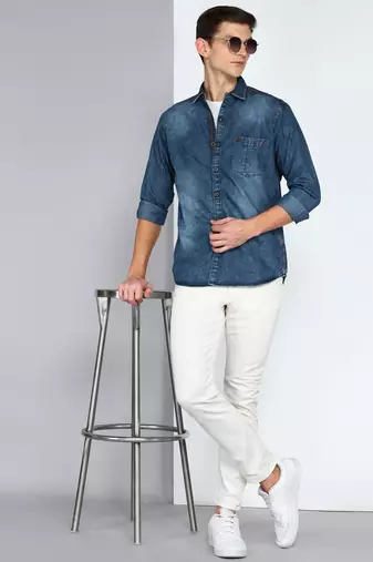 Kuons avenue men's denim casual shirt | denim shirt for men