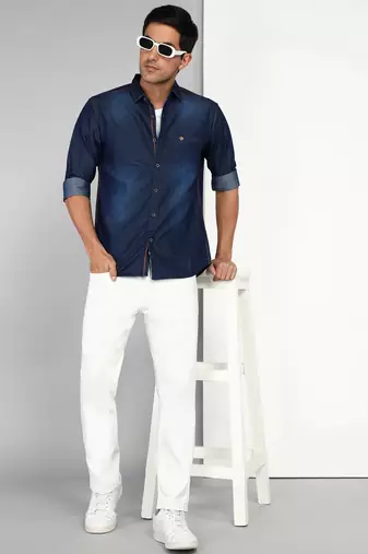 Kuons avenue men's denim casual shirt | denim shirt for men