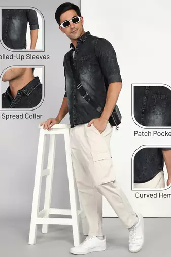 Kuons avenue men's denim casual shirt | denim shirt for men