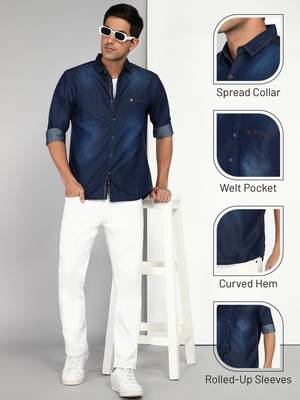 Kuons avenue men's denim casual shirt | denim shirt for men 5