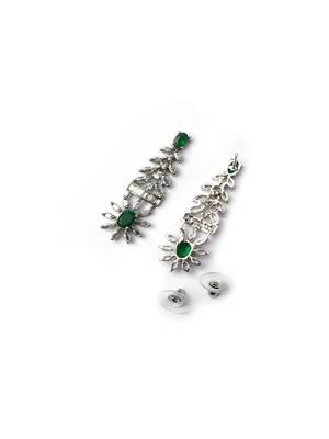 Elegant green american diamond necklace set     sparkling glamour for special occasions 5