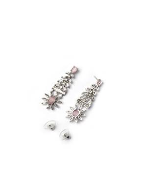 Elegant pink american diamond necklace set     sparkling glamour for special occasions 5