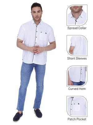 Men's linen cotton casual shirt  | half sleeves shirt for men 5