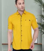 Men's linen cotton casual shirt | half sleeves shirt for men