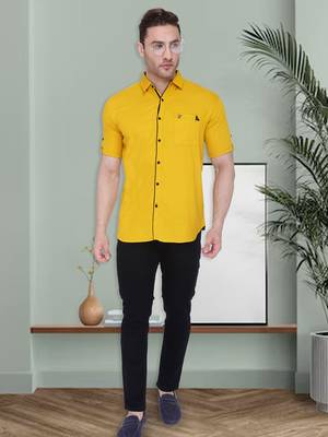 Men's linen cotton casual shirt  | half sleeves shirt for men 3