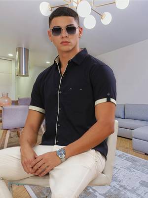 Men's linen cotton casual shirt  | half sleeves shirt for men 1