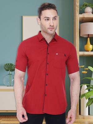 Men's linen cotton casual shirt  | half sleeves shirt for men 1