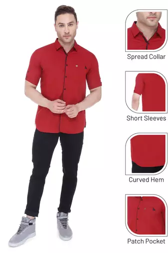 Men's linen cotton casual shirt  | half sleeves shirt for men