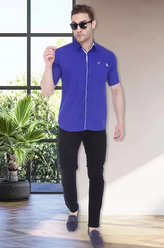 Men's linen cotton casual shirt  | half sleeves shirt for men