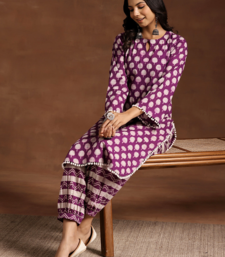 Pink Cotton Printed Co Ord Set 