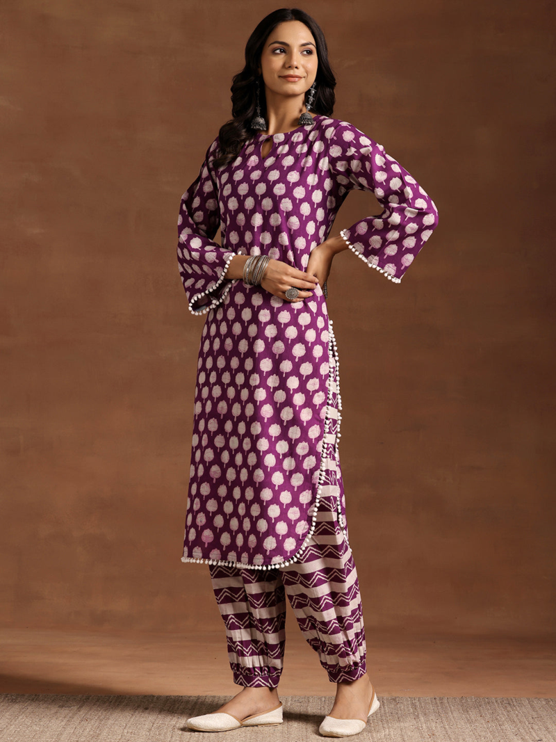 Pink Cotton Printed Co Ord Set 