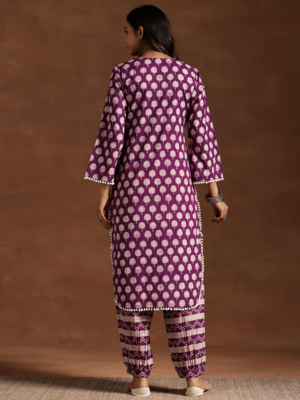 Pink Cotton Printed Co Ord Set  5