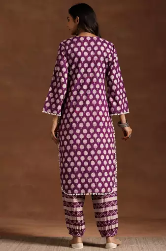 Pink Cotton Printed Co Ord Set 